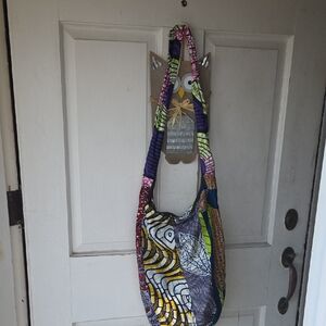 Colorful Patterned Shoulder Bag Hippie Boho Crossbody Y2k Owned Purse. Neat